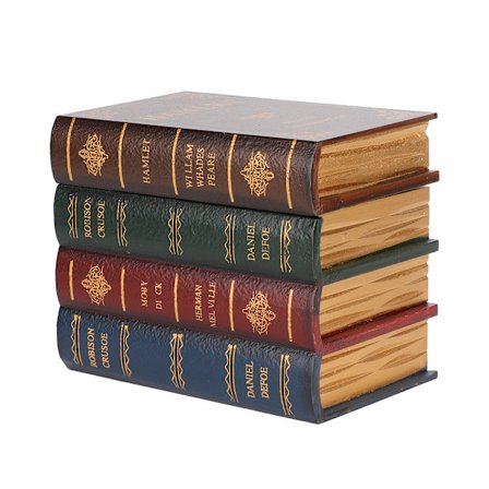 Vintage Simulert Bokform Oppbevaringsboks Smykkebeholder Dekorasjon (Stor Størrelse)