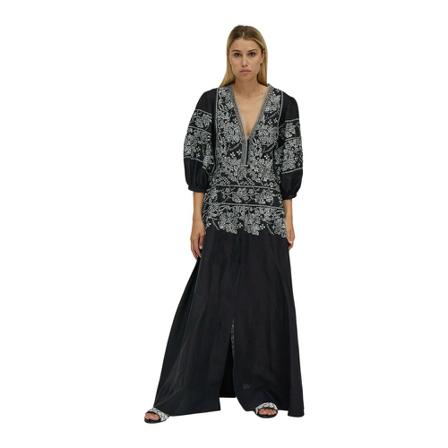 Ermanno Scervino, Maxi Dress Zwart, Dames, Maat:S,polyester