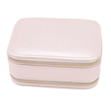 Dobbeltlags bærbar krogdesign med komfortabelt håndtag, rejsesmykkeskrin