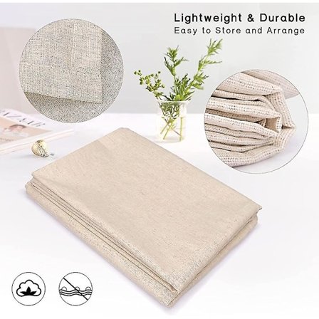 Duk, bomull og lin, rektangulær, krøllfri, vanntett og støvtett