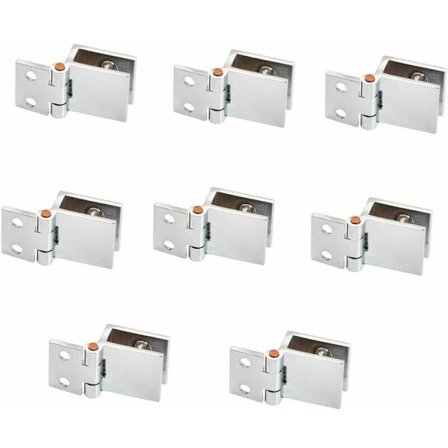 Glassdørhengsler 8-pakning 5 mm 8 mm Justerbar enkel klemme skap