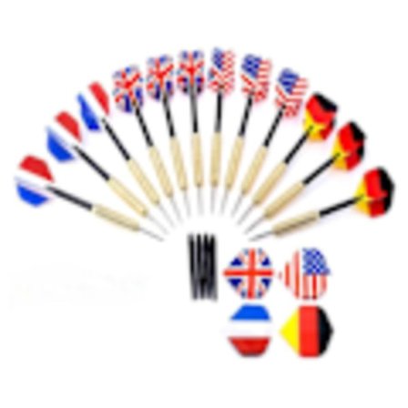 12 stk. 18g Pile Dartpile Kastedartpile Messing Multicolor