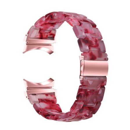 Samsung Galaxy Watch 5 / 5 Pro klockarmband i resinstil - Persika Röd