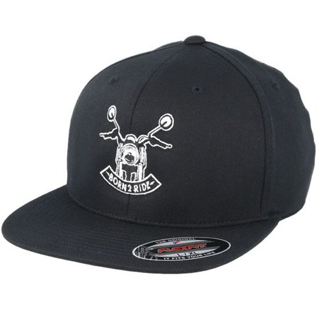Born To Ride - Svart fitted Keps - B2R Black Fitted @ Hatstore
