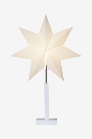 Star Trading - Stjärna på fot Karo 70 cm - Vit - Adventsstjärnor - Från Homeroom