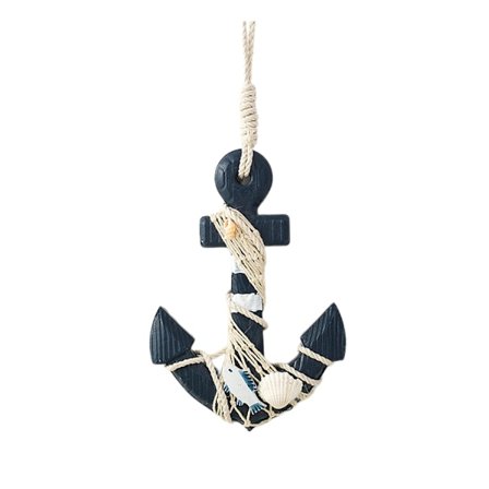 Anker veggdekor med strandtema og båt for nautisk bad