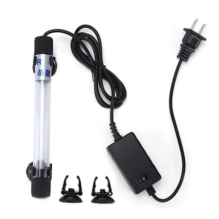 Akvarium Undervandsrensende UV Sterilisator Grøn Alge Renselampe til Akvarier DamUS Stik 110?120V 7W