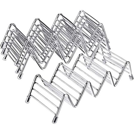 IC Tacoholder 4-pak Rustfrit Stål Taco Stativ Tacostativ Plads