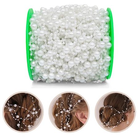5m perlekæde Bryllupsdekoration hårtilbehør