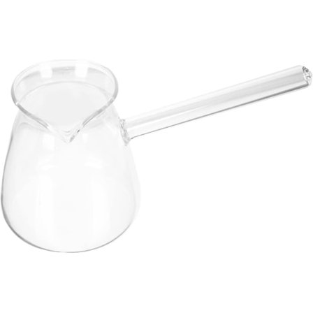 Arabisk kaffekanne i glass, tyrkisk kaffekanne med håndtak, melk- og smørvarmer, tekoker for komfyr, kaffetrakter, varmebestandig sjokoladesmelter, 