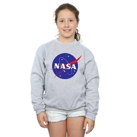 NASA Girls Insignia Logo Sweatshirt 5-6 år Sports Grey
