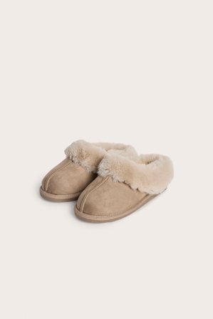 Kappahl | Tofflor i fuskpäls | Beige