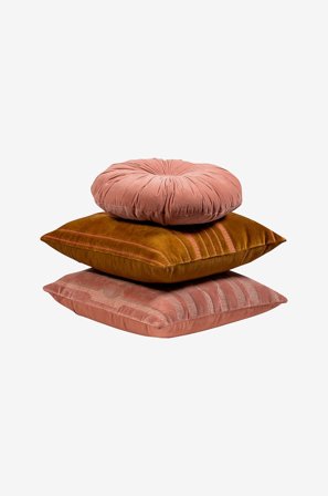 WOOOD - Feis Puder - Sæt med 3 - Rosa - Pyntepuder - Fra Homeroom