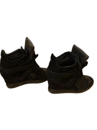 Svarta Isabell marant liknandet sneakers med kilklack