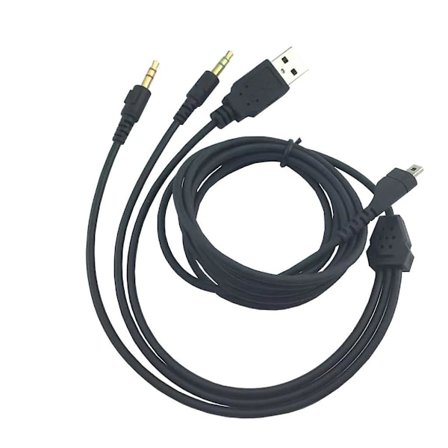 Ersättning Rgb Usb 3,5 mm Mikrofonkabel Trådlös Gaming Headset Splitter [DB]