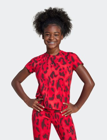 adidas Sportswear Jg Fi Aop T - Red - 164