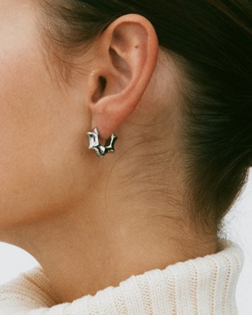 Edblad Cane Hoops Multi S Kolor srebrny Biżuteria Dziewczyna - Kids Brand Store