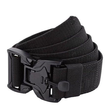 Militær Cobra-bælte Nylon Justerbart Taljebælte Legering Spænde Bælte til Jagt Træning Sort