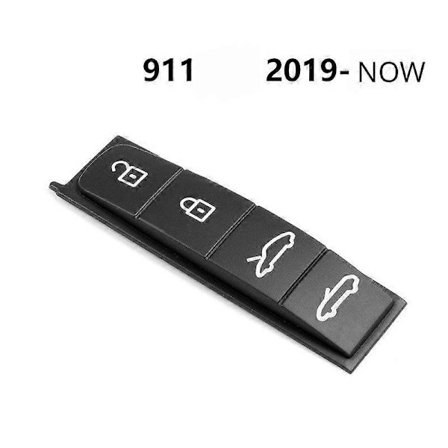 Gummipadd för bilnyckelskåpa för Porsche Panamera Cayenne Macan Taycan Boxster 718 911 Fjärrkontroll Fob Silikonnyckelknapp Ersättning (FMY)
