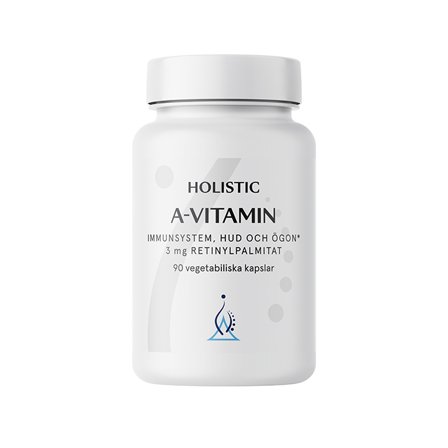 Holistic A-vitamin - 3 mg retinylpalmitat 90 kapsler