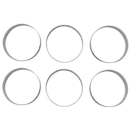 6 stk Mini Tartelettringer Perforerte Varmebestandige Paiformer i Rustfritt Stål
