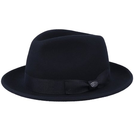 Bailey - Sort fedora Hat - Maglor Black Fedora @ Hatstore