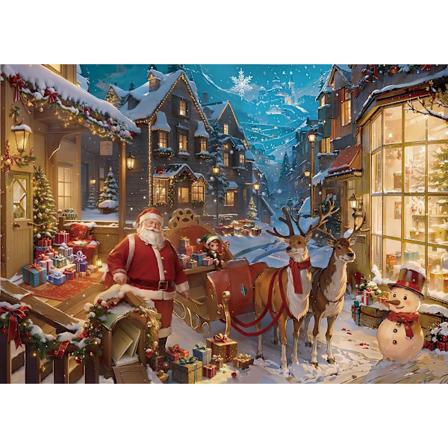 1008-dels Juksepuslespill 24-dagers Julekalender - Familiespill Julegave til Barn og Voksne