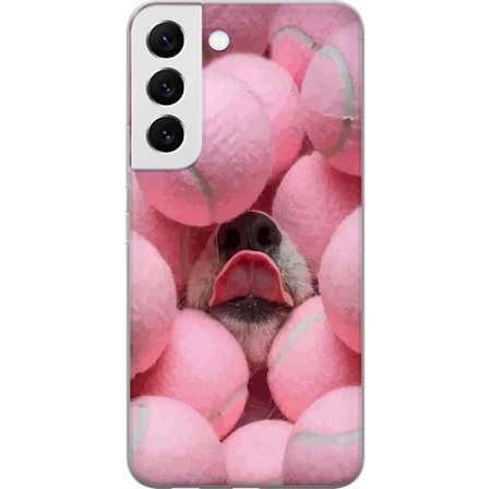 Samsung Galaxy S22 5G Läpinäkyvä kuori Tennis Pup