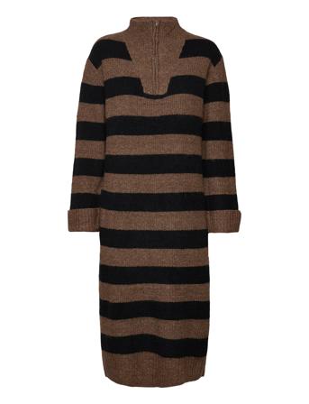 Objminna L/S Knit Dress 122 Brown Object
