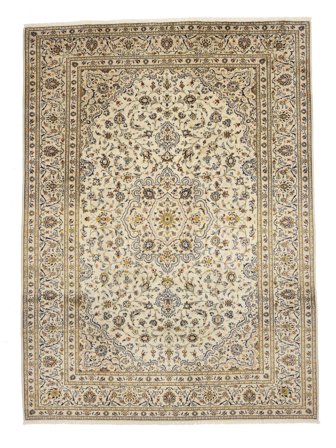 Hand Knotted Persian Keshan Rug 298X408 Brown/Orange