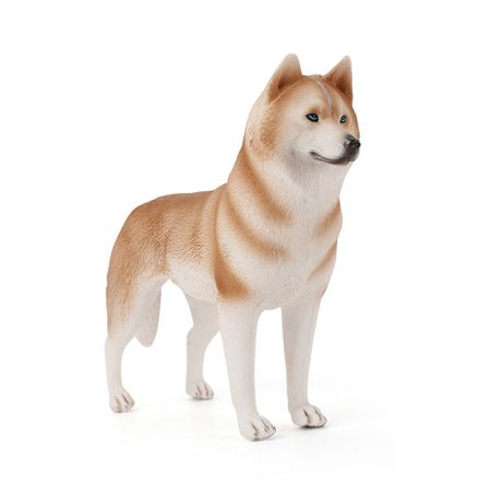 Håndmalt Sibirsk Husky Figur, Realistisk PVC Hundemodell, Kreativ Sledehunddekorasjon, Livaktig Dyrleke, Perfekt for Hjemmeinnredning og Samling