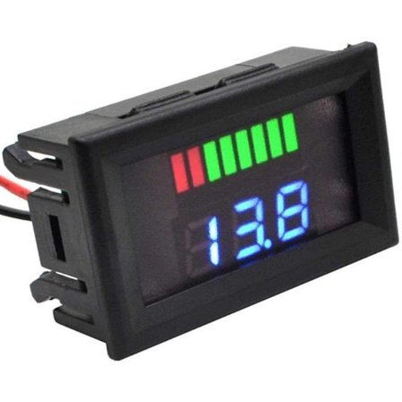 Digital bil LED motorcykel marine voltmeter spændingsmåler 72V batterimåler