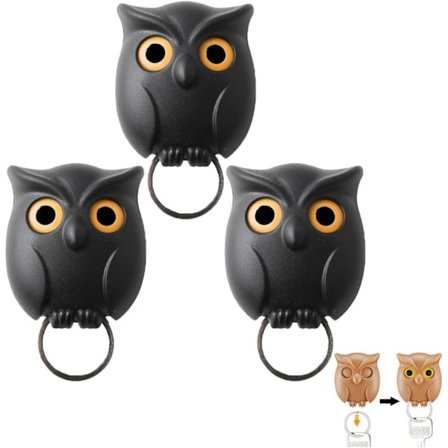 Pieces Uggla Nøglekroge, Magnetisk Nøgleholder, Uggla Nøglekrog Vægmonteret Nøgleholder, til Hjemmekontor Dør Entré, med Væg