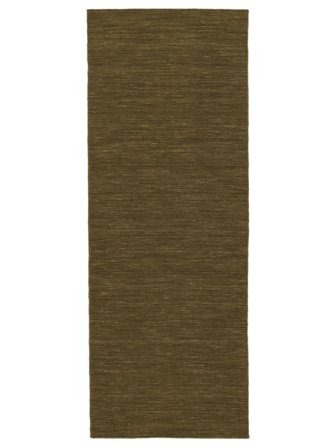 Tapis De Laine Uni Handloom Flat Vert Olive Corridor Petit