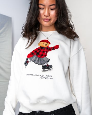 Polo Ralph Lauren LW MAGIC FLEECE-KNT-SWEATSHIRT Vit Huvtröjor/Hoodies Tjej - Kids Brand Store