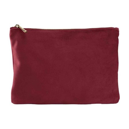 Bagbase Sammet Accessoarväska 17cm x 12cm Rubinröd