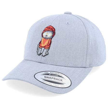 Kiddo Cap - Grey adjustable Czapka Z Daszkiem - Hoodie Cat Patch Heather Grey Adjustable @ Hatstore
