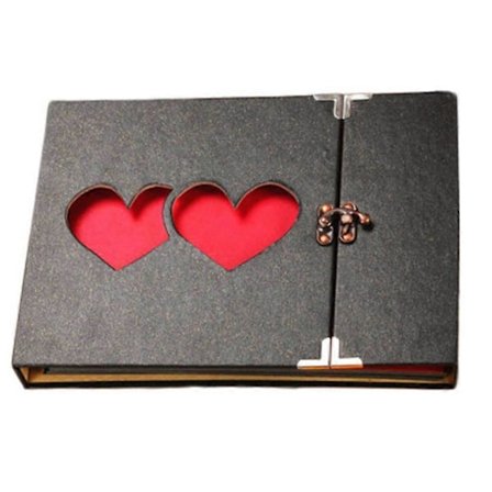 Fotoalbum til at designe selv Scrapbog Album Sorte Sider Fotobog til at sætte ind i Fotoalbum Bryllup, Jul Valentinsdag Fødselsdag A (FMY)