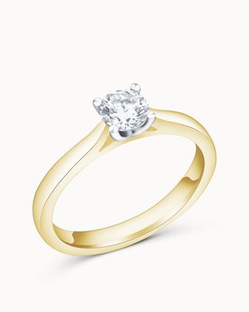 Solitärring Amy 18K Gulguld Naturlig Diamant 0.50 Carat - Förlovningsringar & Vigselringar hos Vanbruun