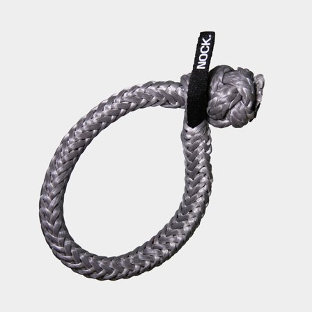 Soft shackle NOCK Titan Pro, UHMWPE 78, grey, Ø12 mm (made from Ø6 mm rope), 120 mm, 3800 kg