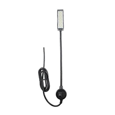 1 st LED-lampa för symaskin med magnetfäste, energisparande med EU-kontakt (svart)