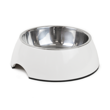 Selected by ZOO - Matskål Solid White M 350 ml, 17,5x6,5 cm, hvit - Hund - Matplass & vannautomater for hund - Matskåler og vannskåler - ZOO.no