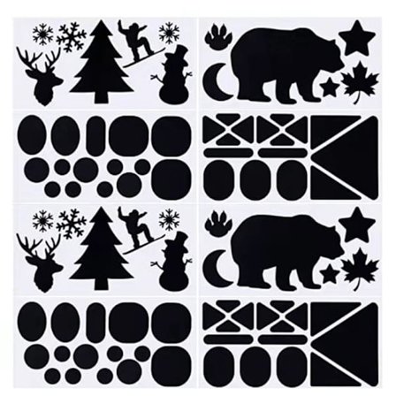 Selvklæbende tøj-tegneseriefigurer til dunjakker uden at skære