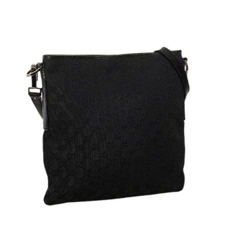 Gucci Vintage Pre-owned Canvas crossbody-tasker Sort, Dame Vintage Tasker, Størrelse: ONE Size