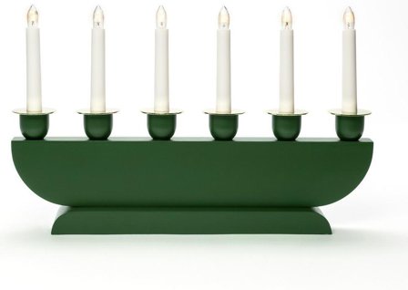 Konstsmide 3989-980 Adventsljusstake 6 ljus Mörkgrön, Belysning