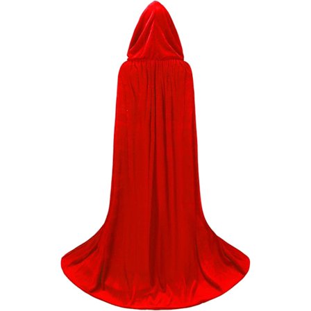 Unisex Vuxen Huva Kappa Lång Sammet Cape Halloween Cosplay Kostymer