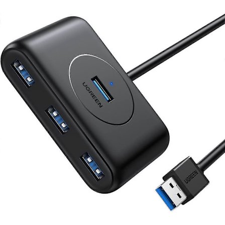 USB 3.0 Hub till 4 USB-portar 5Gbps Super Speed USB Multi-Hub Adapter Kompatibel med Mus Tangentbord Hårddisk, PC PS5 PS4 Pro Slim Xbox One X Surface
