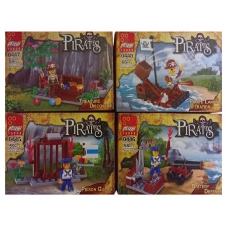 4Pack Pirat Byggklossar Satser . 241 Delar . Fr 6år+