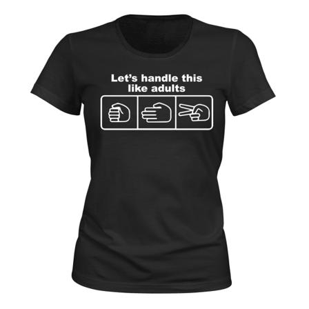Lad os håndtere dette som voksne - T-SHIRT - DAME sort XS