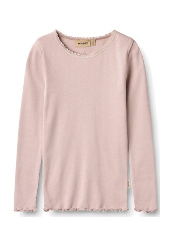Wheat Rib T-Shirt L/S Reese - Pink - 116